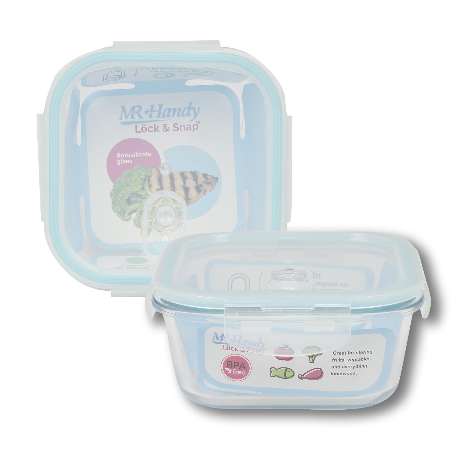 Mr. Handy Lock & Snap Food Container - 800ml (Pieces=24)