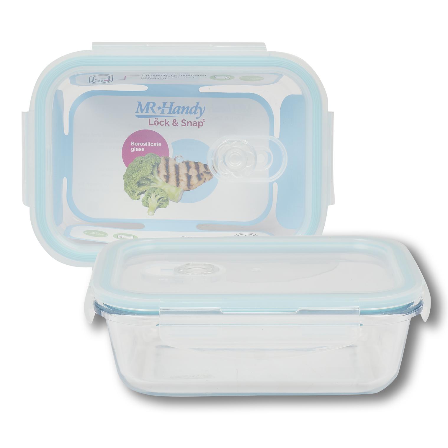 Mr. Handy Lock & Snap Food Container - 600ml (Pieces=24)