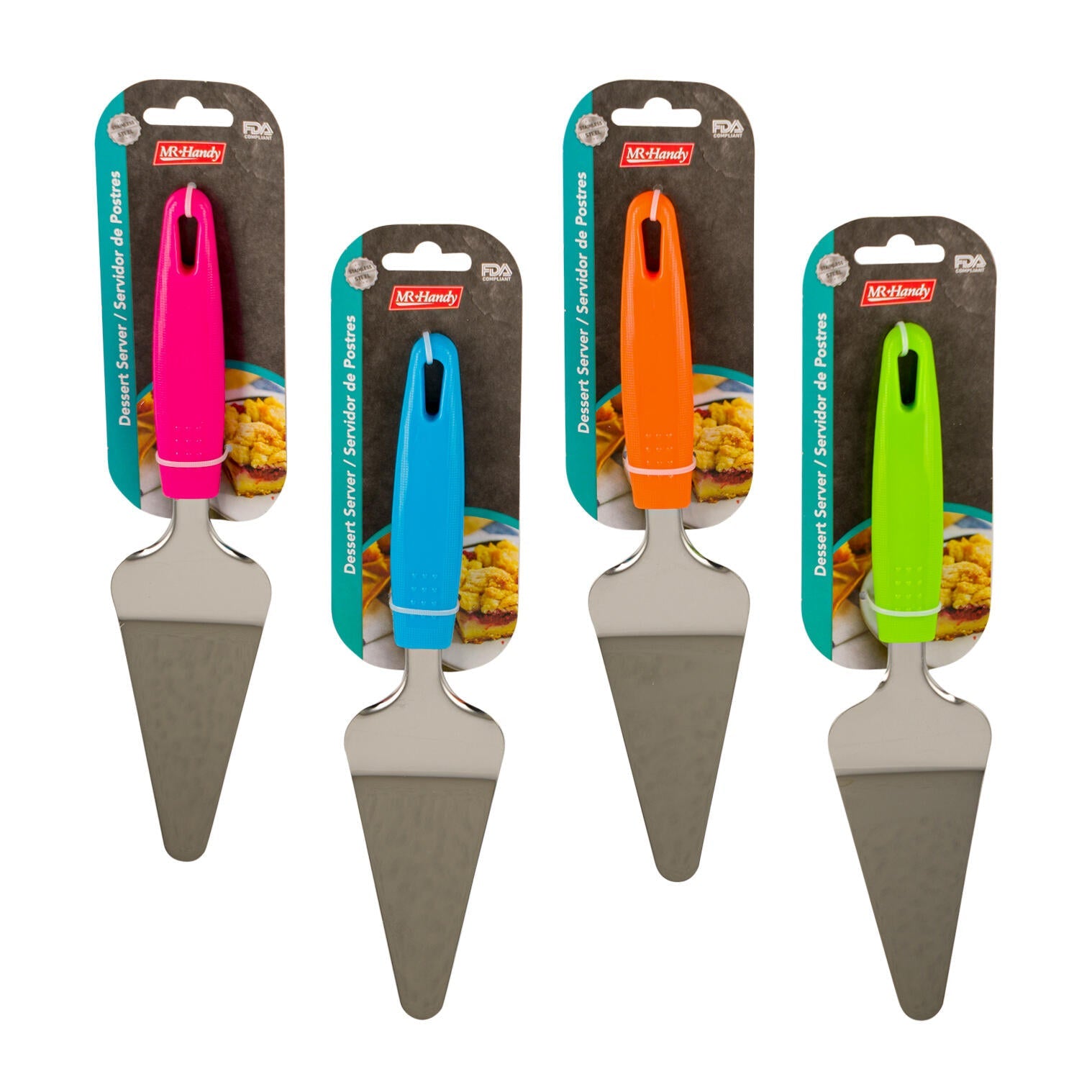 Mr. Handy Cake Server - 10" - 4 Assorted Colors (Pieces=48)