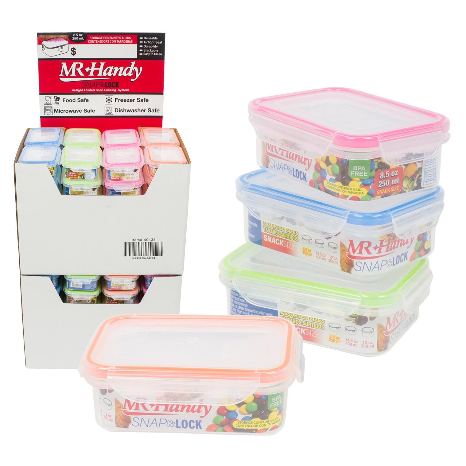 Mr. Handy Rectangle Food Container - 8.45oz (Pieces=96)