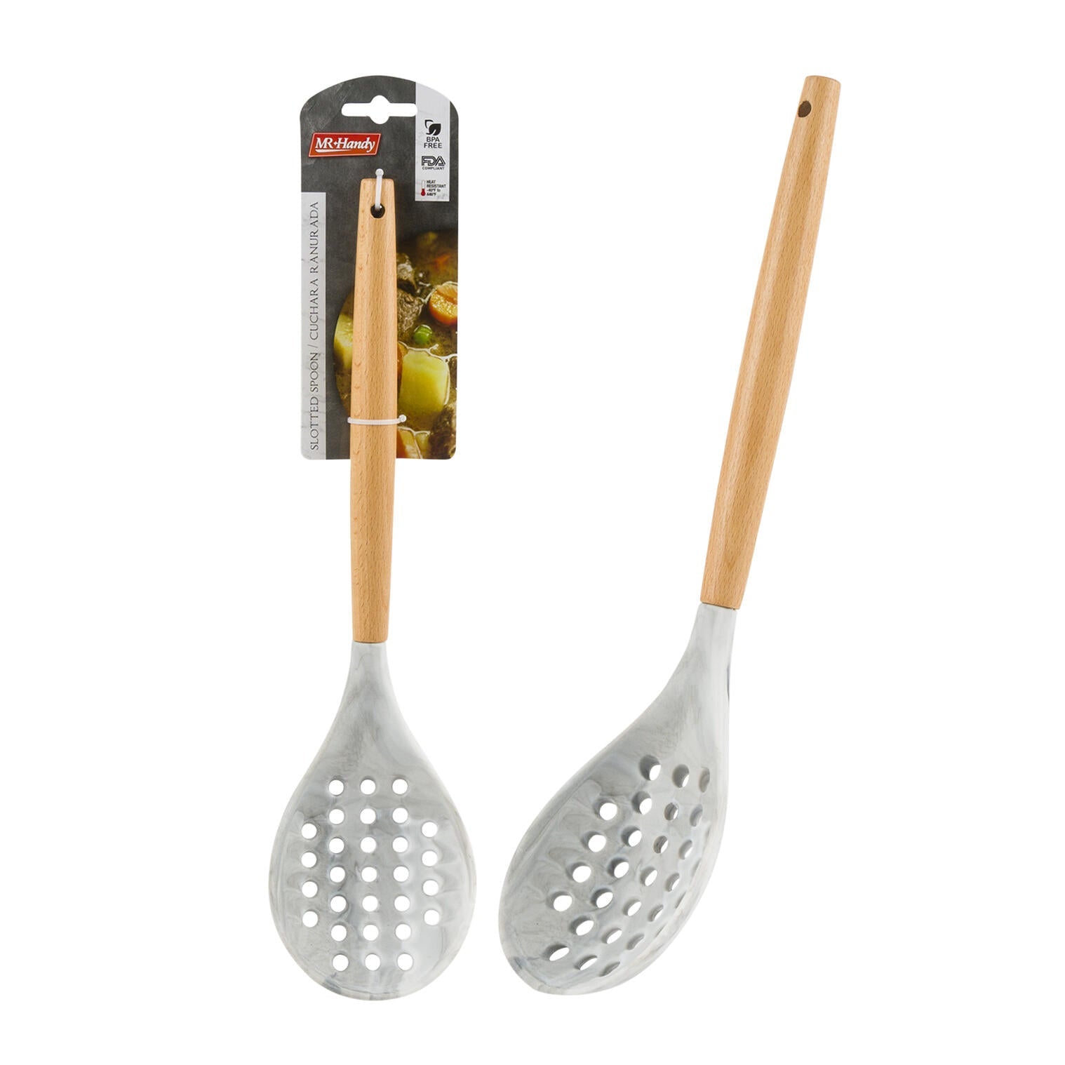 Mr. Handy Silicone Skimmer w/ Wooden Handle - 12.7" (Pieces=48)