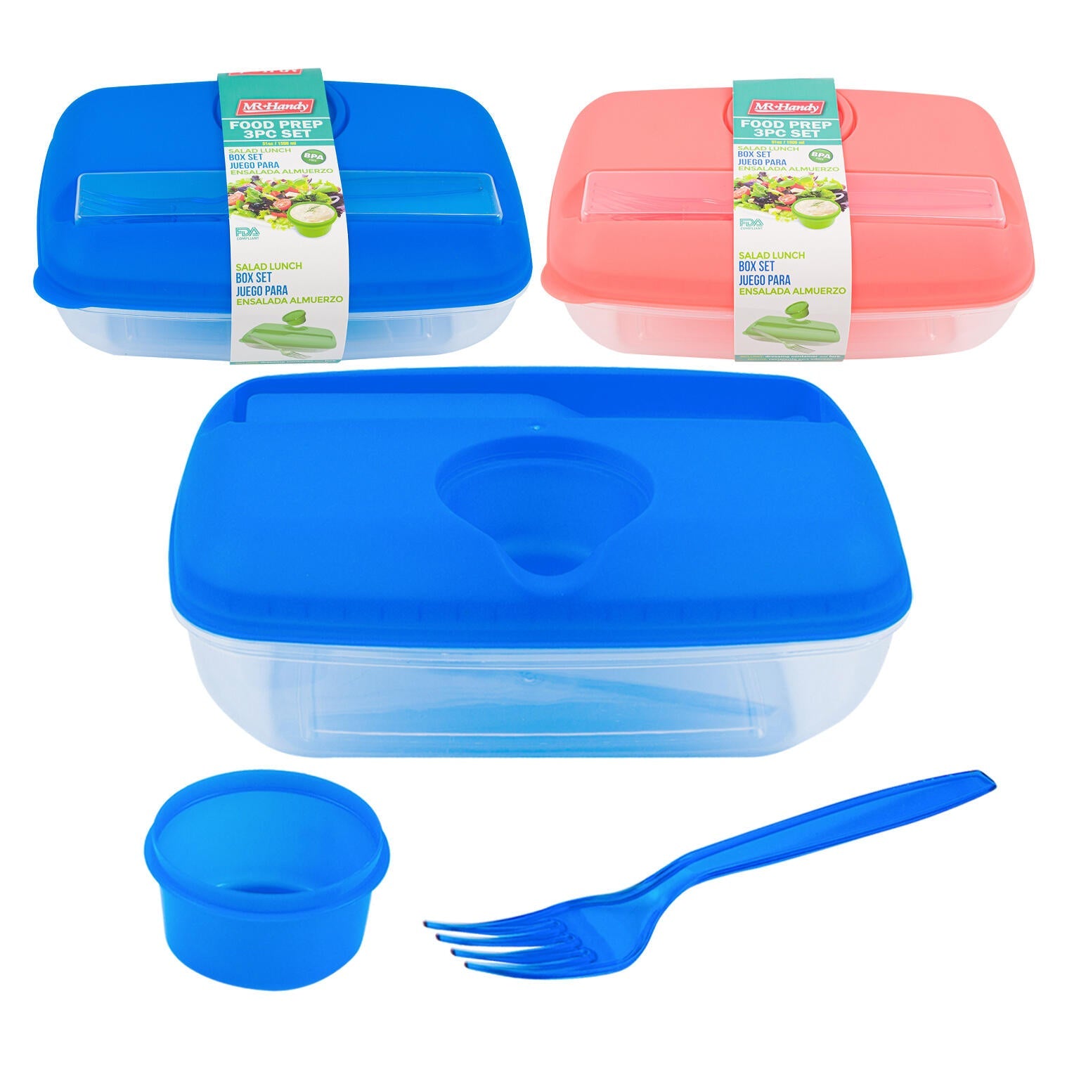 Mr. Handy 3pc Food Container Set - 51oz (Pieces=12) – Mr. Handy Shop