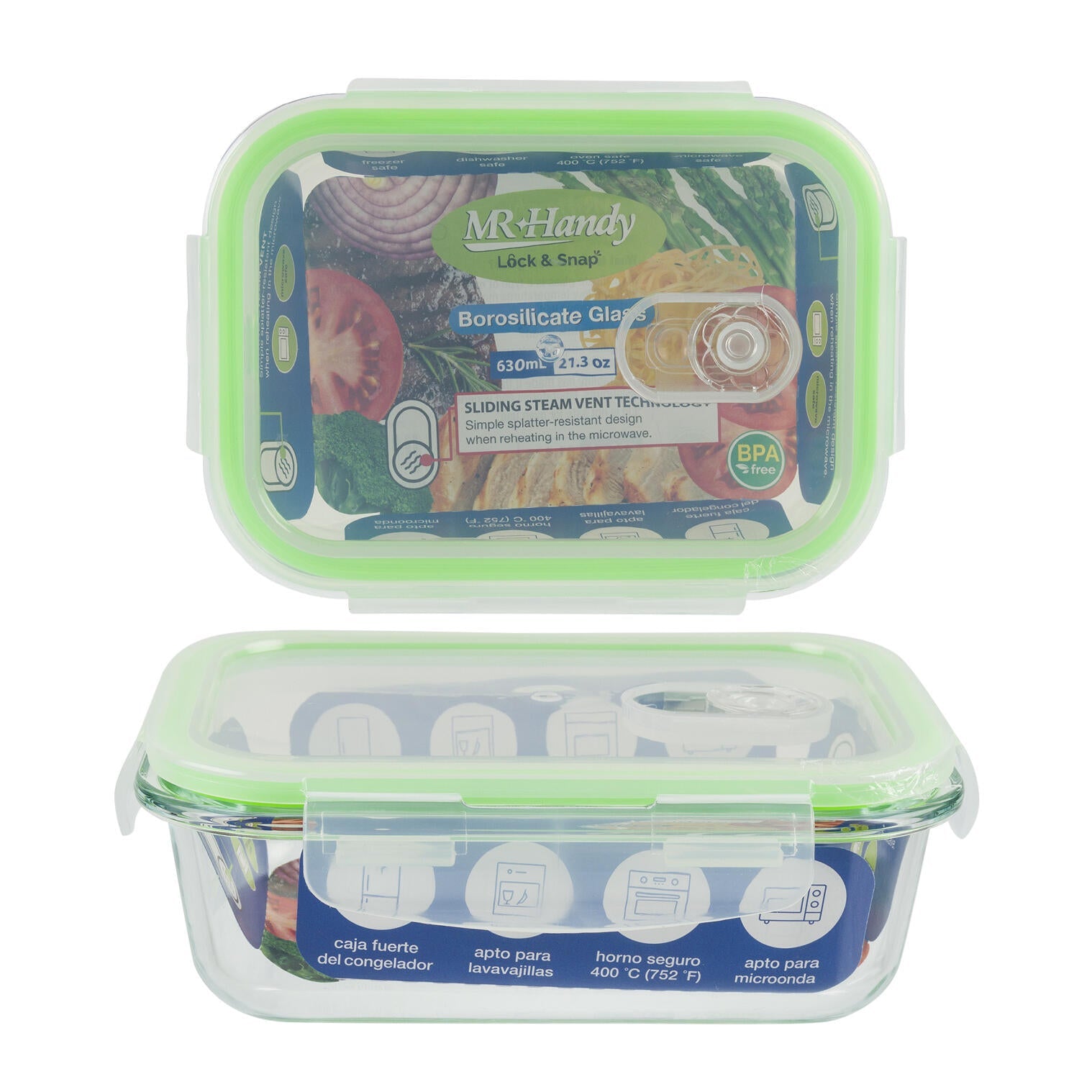Mr. Handy Rectangle Food Container - 21.30oz (Pieces=48)