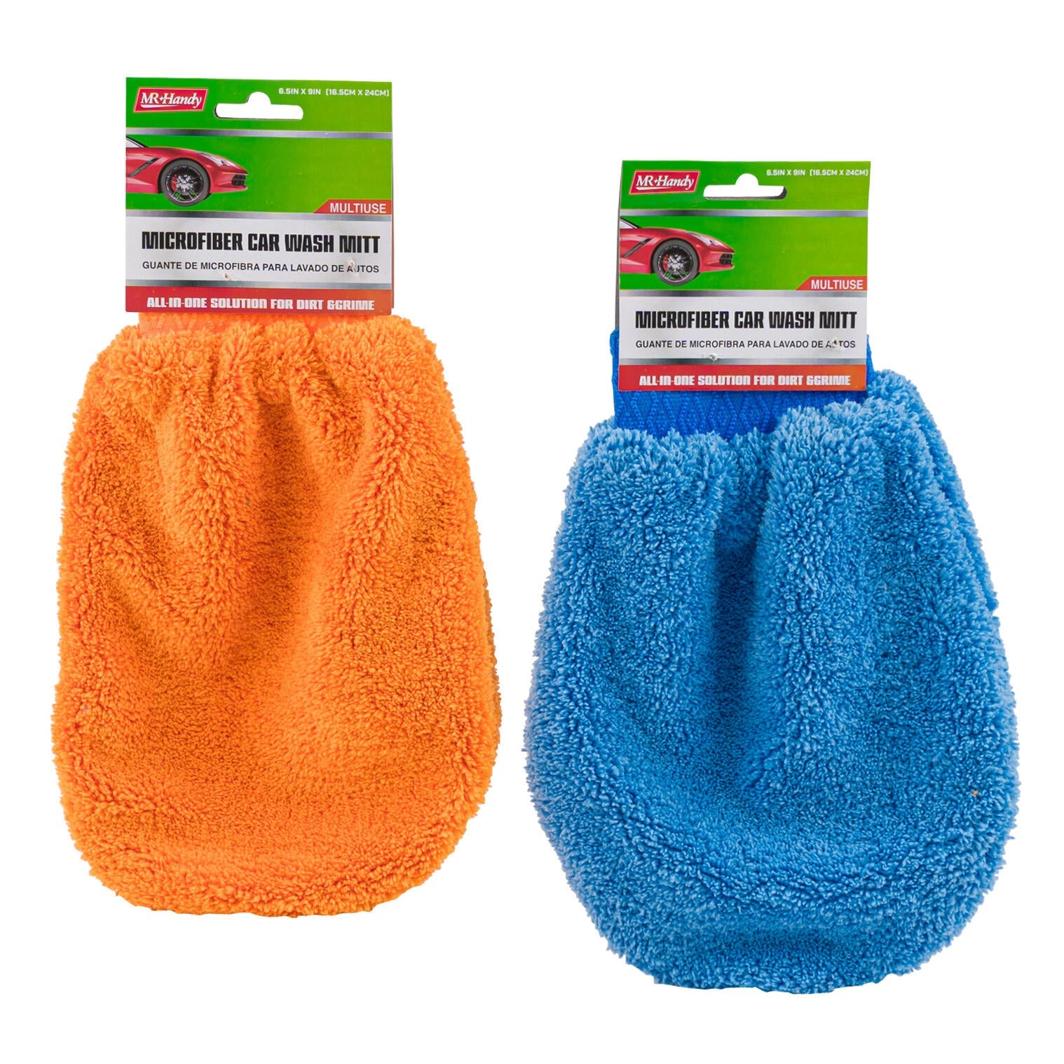 Mr. Handy Microfiber Car Wash Mitt - 9.4" - Assorted (Pieces=48)