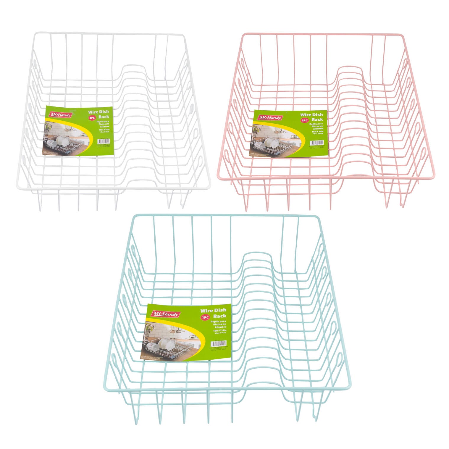 Mr. Handy Coating Dish Rack - Assorted Colors (Pieces=12)