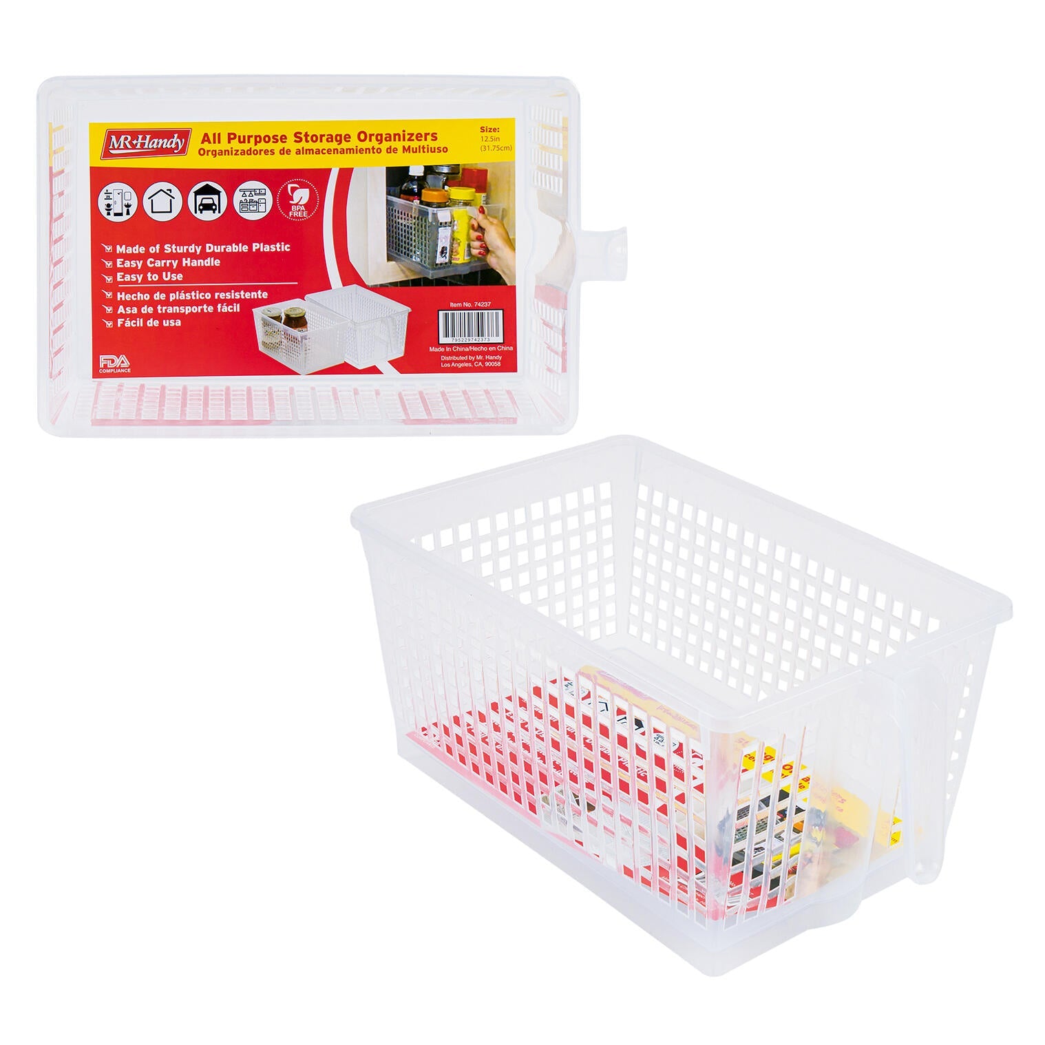 Mr. Handy Plastic Pantry Organizer - 12.5" (Pieces=24)