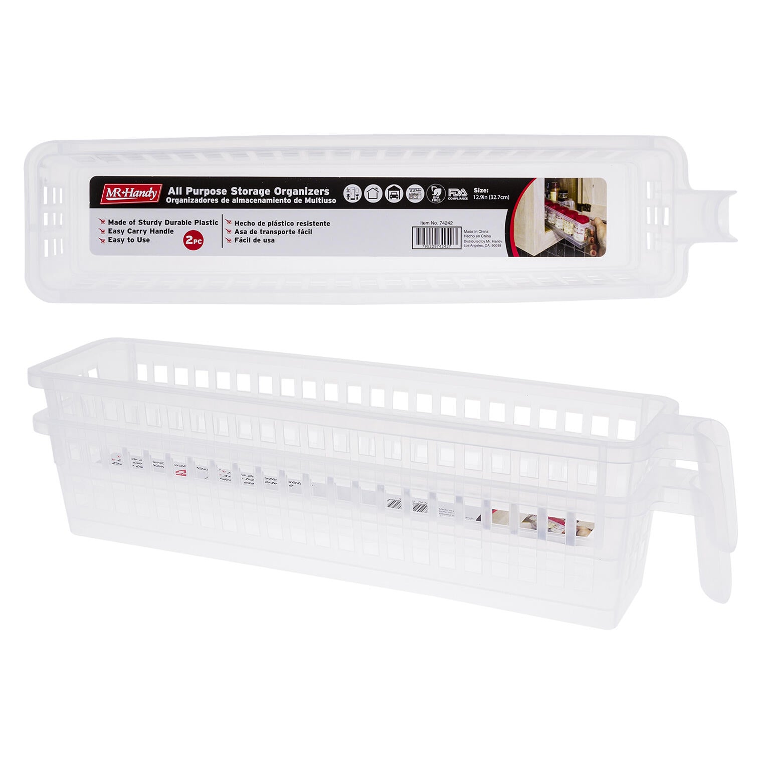 Mr. Handy Fridge/Pantry Organizer 2pc - 12.9" (Pieces=48)