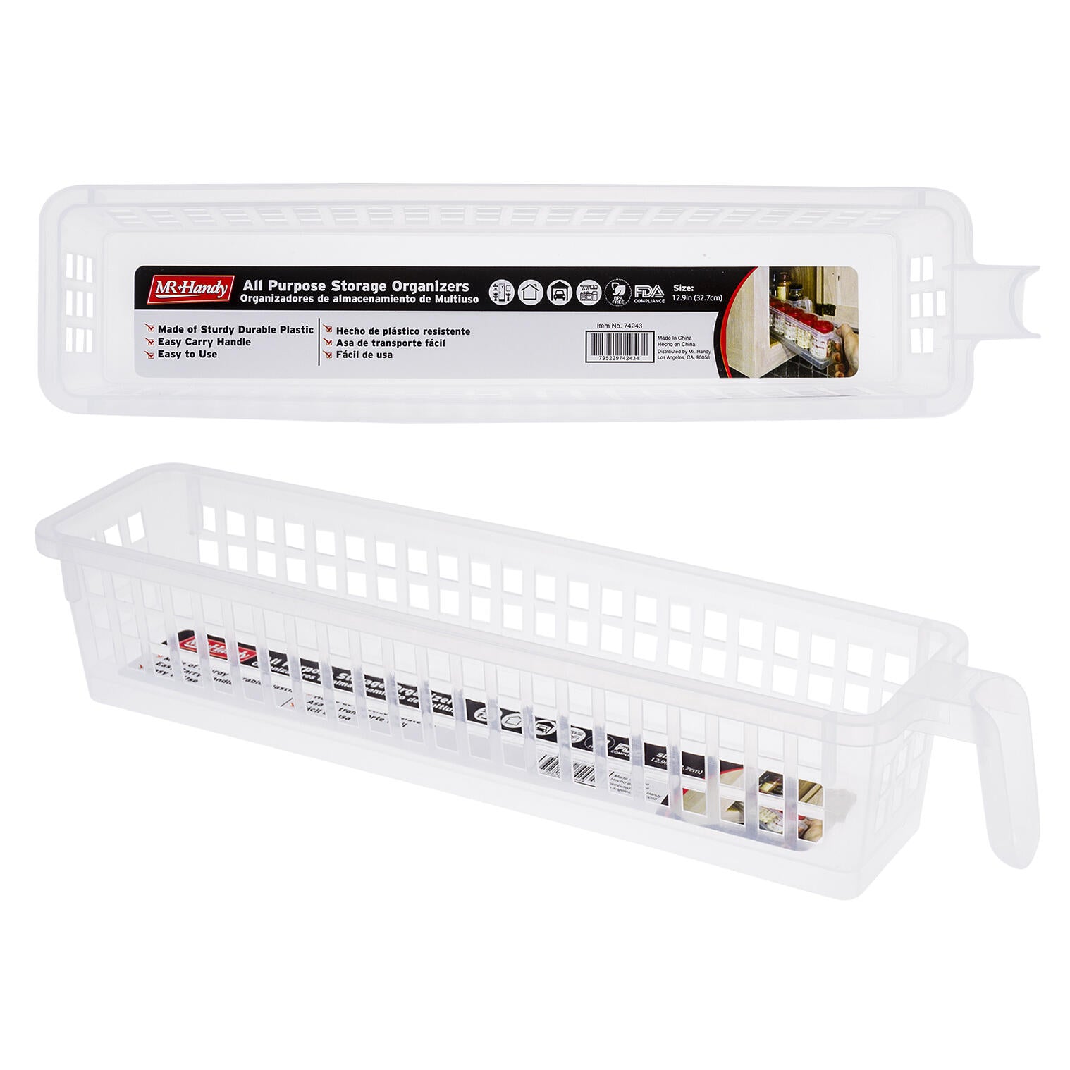Mr. Handy Plastic Pantry Organizer - 12.9" (Pieces=48)