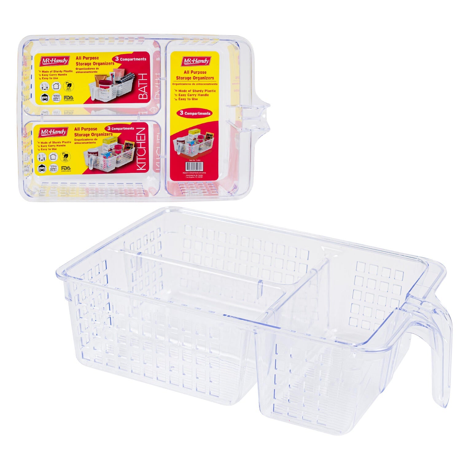 Mr. Handy 3-Section Plastic Pantry Organizer (Pieces=12)