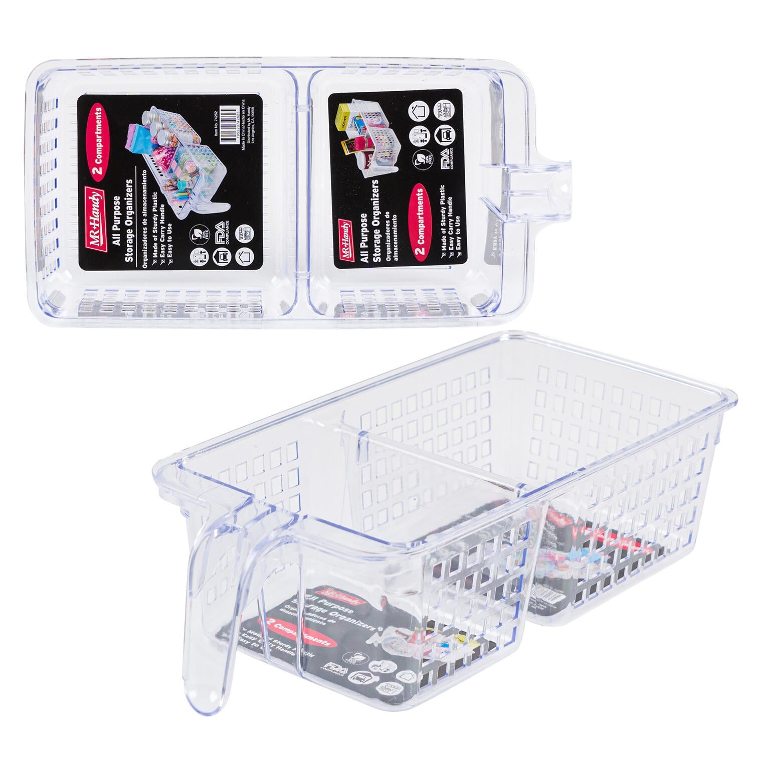Mr. Handy 2-Section Plastic Pantry Organizer (Pieces=24)
