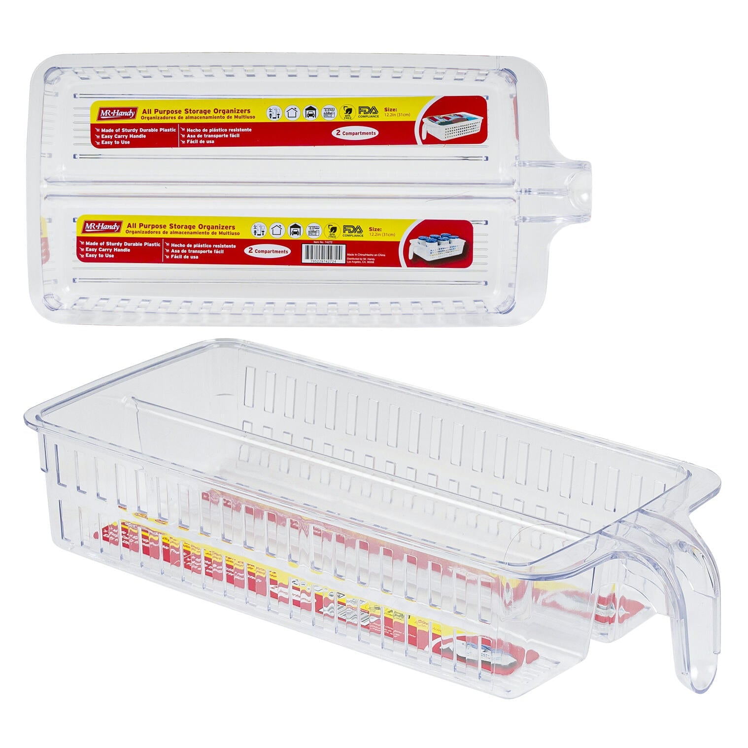 Mr. Handy Plastic 2-Section Pantry Organizer (Pieces=24)