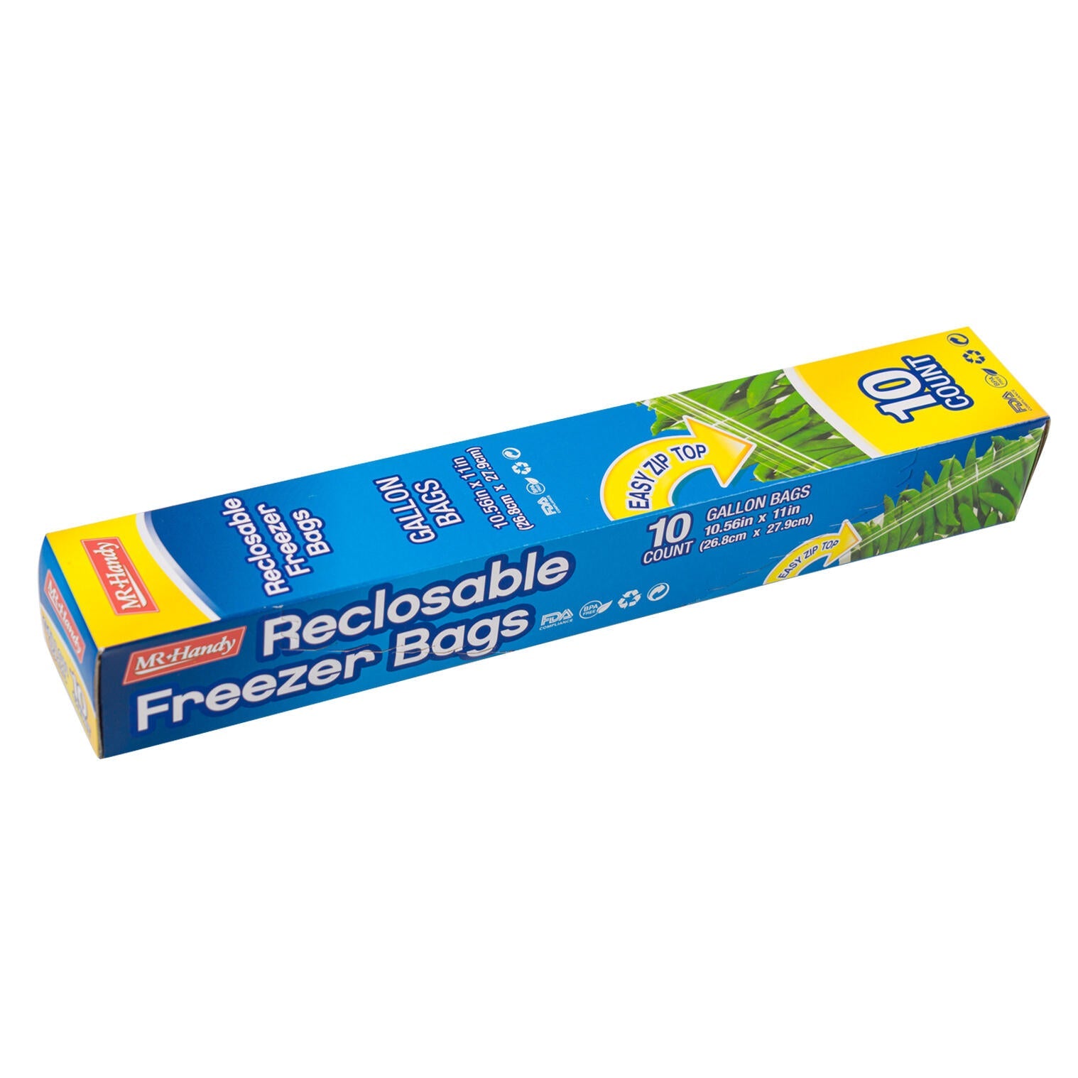 Mr. Handy 10pc Double Zip Freezer Bag (Pieces=24)